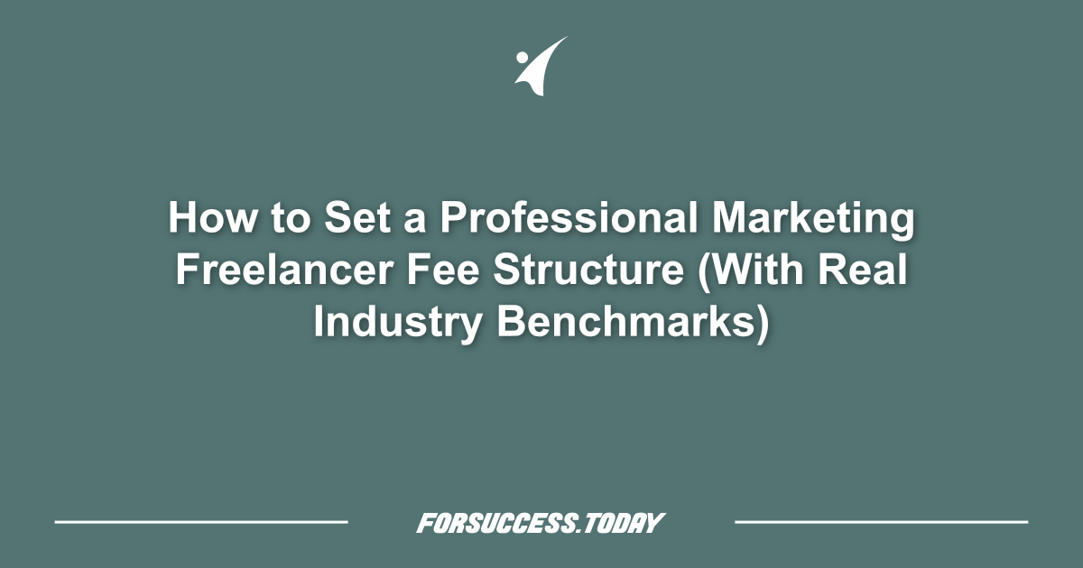 How to Set a Professional Marketing Freelancer Fee Structure (With Real Industry Benchmarks)