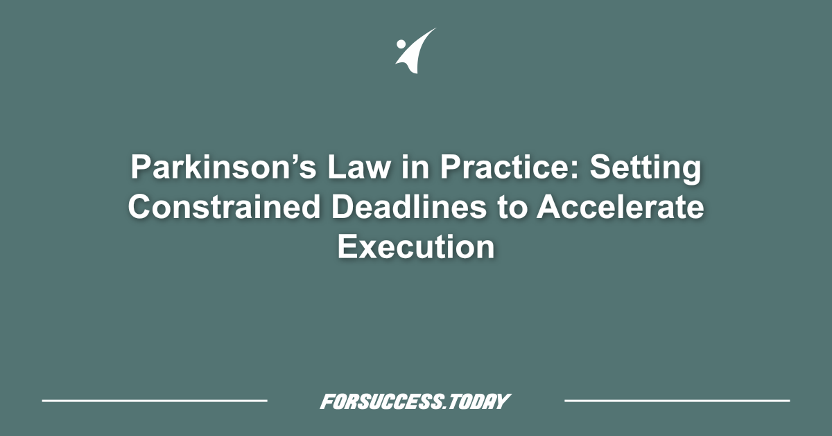 Parkinson’s Law in Practice: Setting Constrained Deadlines to Accelerate Execution